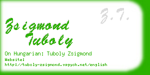 zsigmond tuboly business card